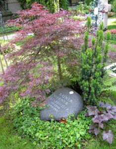 Grab von R W Fassbinder auf dem Bogenhausener Friedhof